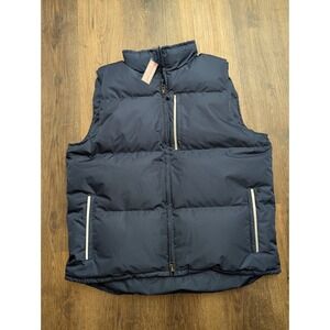 Vineyard Vines Puffer Vest Mens Large NWT Navy Blue Goose Down Full Zip Pockets